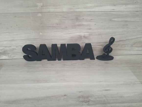 Palavra de Mesa em mdf - Samba + Clave de Sol