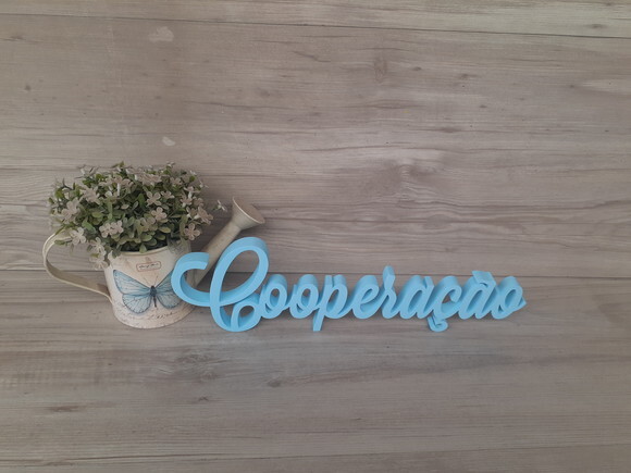 Palavra De Mesa Em Mdf Cooperação - Linha Ls