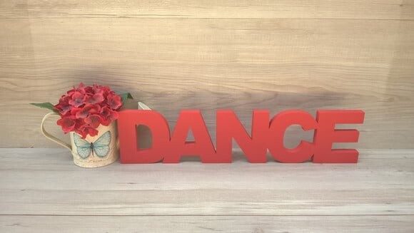 Palavra de mesa MDF - DANCE