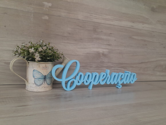 Palavra De Mesa Em Mdf Cooperação - Linha Ls