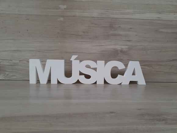 Palavra de mesa MDF - MÚSICA