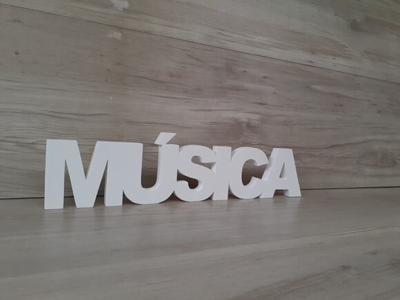 Palavra de mesa MDF - MÚSICA