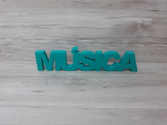 Palavra de mesa MDF - MÚSICA -tamanho P