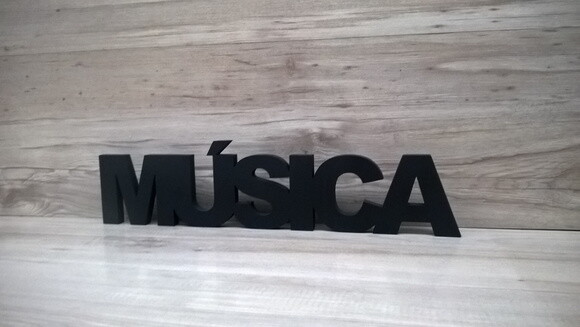 Palavra de mesa MDF - MÚSICA
