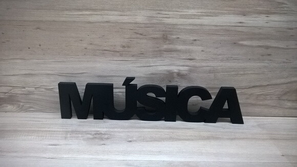 Palavra de mesa MDF - MÚSICA