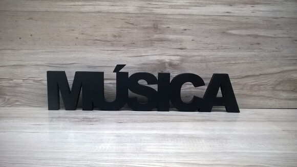 Palavra de mesa MDF - MÚSICA