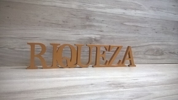 Palavra de mesa MDF - RIQUEZA