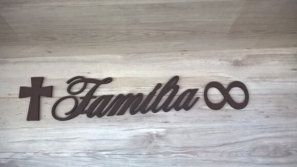 Palavra de Parede Família - linha AS2 + Cruz + Infinito