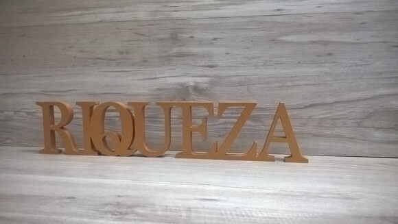 Palavra de mesa MDF - RIQUEZA