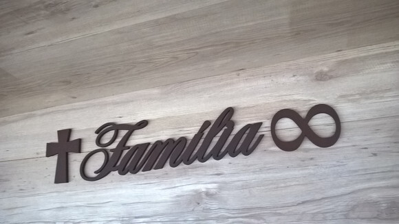 Palavra de Parede Família - linha AS2 + Cruz + Infinito