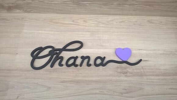 Palavra De Parede Em Mdf Ohana