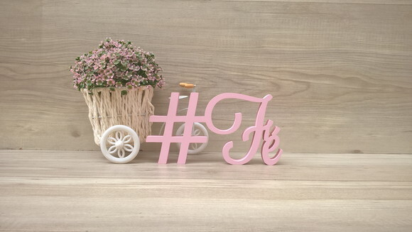 Palavra Decorativa #Fé Mod LS