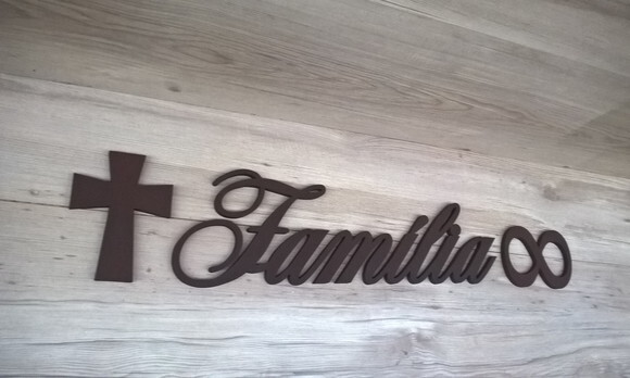 Palavra de Parede Família - linha AS2 + Cruz + Infinito