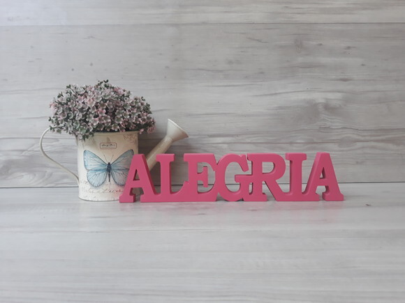 Palavra decorativa ALEGRIA - linha BK