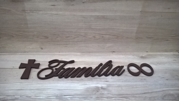 Palavra de Parede Família - linha AS2 + Cruz + Infinito