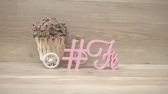 Palavra Decorativa #Fé Mod LS