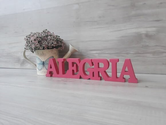 Palavra decorativa ALEGRIA - linha BK