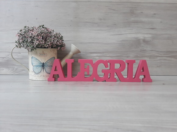 Palavra decorativa ALEGRIA - linha BK