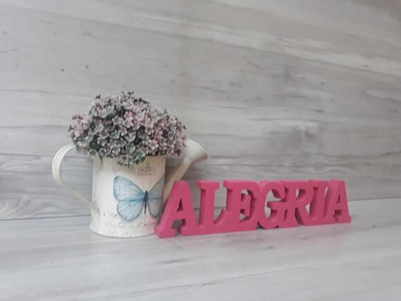Palavra decorativa ALEGRIA - linha BK