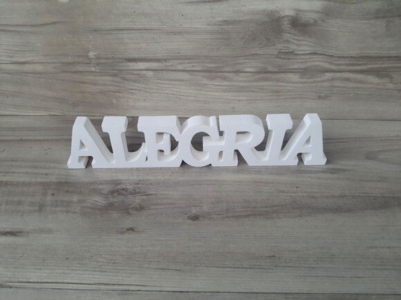 Palavra Decorativa Alegria - Linha Bk
