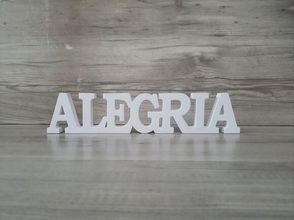 Palavra Decorativa Alegria - Linha Bk