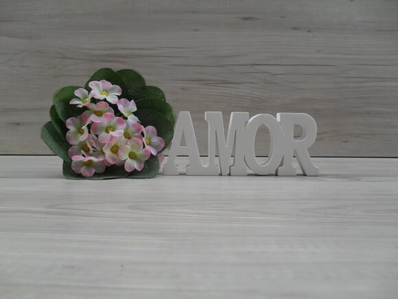 Palavra decorativa AMOR - linha BK
