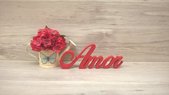 Palavra Decorativa Amor - Linha Bop
