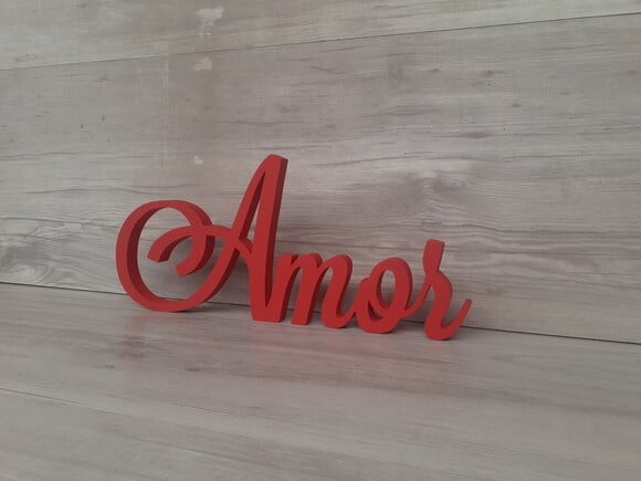 Palavra Decorativa Amor Mod. Ls - Tamanho G