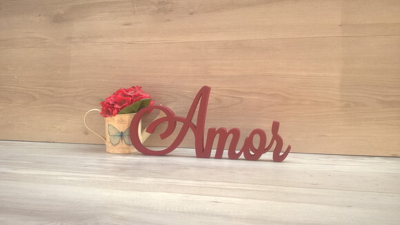 Palavra Decorativa Amor Mod. LS - tamanho G