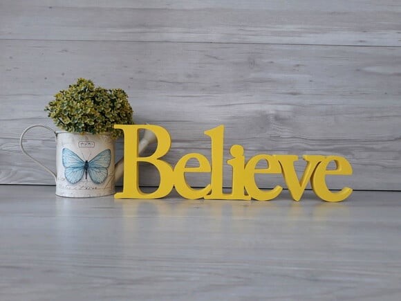 Palavra Decorativa Believe Mod. BS