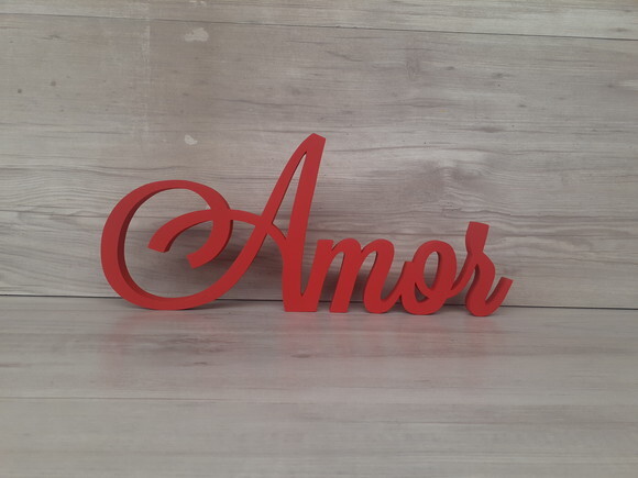 Palavra Decorativa Amor Mod. Ls - Tamanho G
