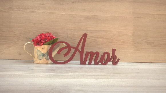 Palavra Decorativa Amor Mod. LS - tamanho G