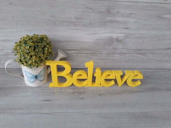 Palavra Decorativa Believe Mod. BS