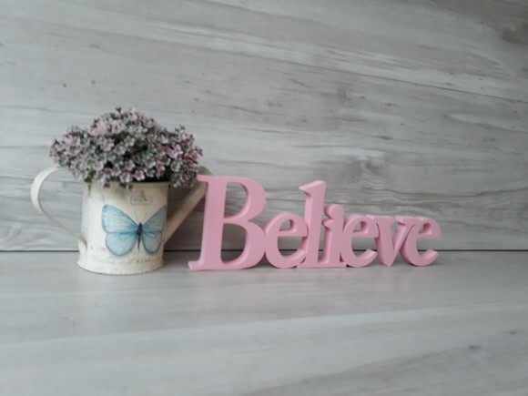 Palavra Decorativa Believe Mod. BS