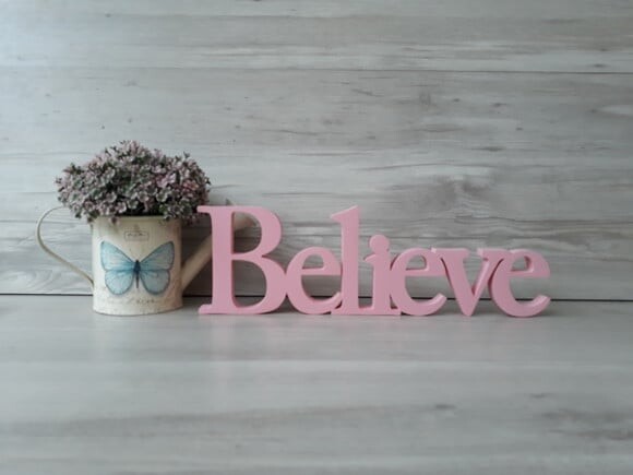 Palavra Decorativa Believe Mod. BS