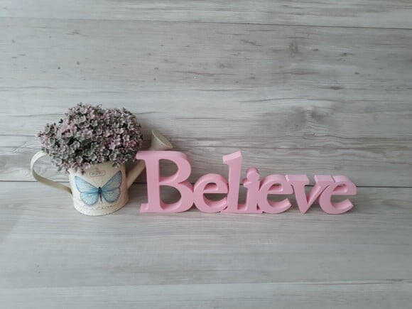 Palavra Decorativa Believe Mod. BS