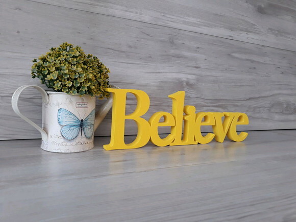 Palavra Decorativa Believe Mod. BS