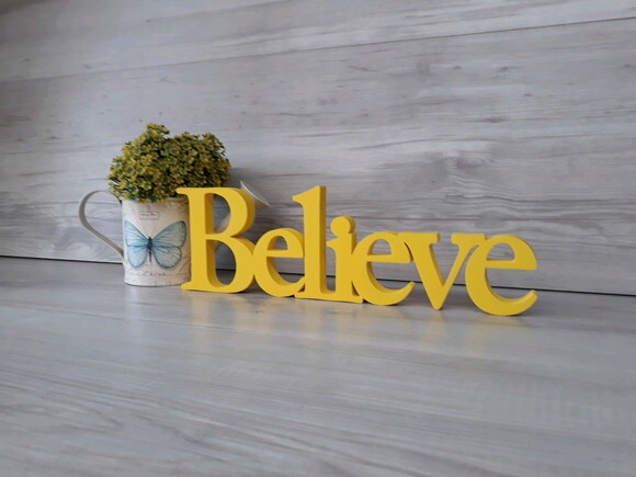 Palavra Decorativa Believe Mod. BS