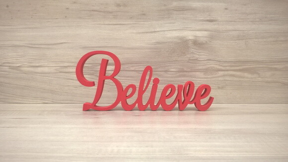 Palavra Decorativa Believe Mod. LS