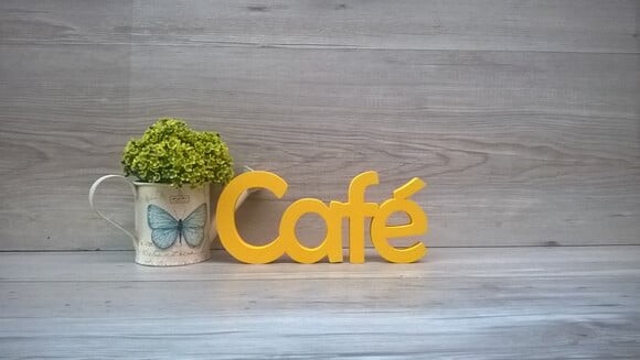 Palavra decorativa Café