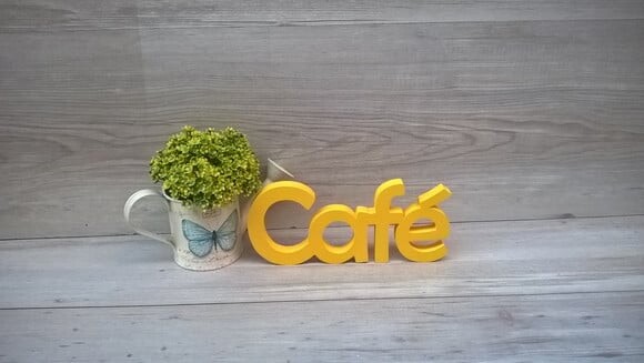 Palavra decorativa Café