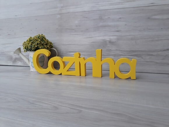 Palavra Decorativa Cozinha - Peça de Mesa em mdf