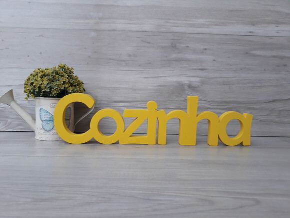 Palavra Decorativa Cozinha - Peça de Mesa em mdf