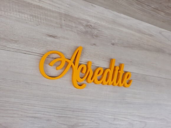 Palavra Decorativa de Parede - Acredite