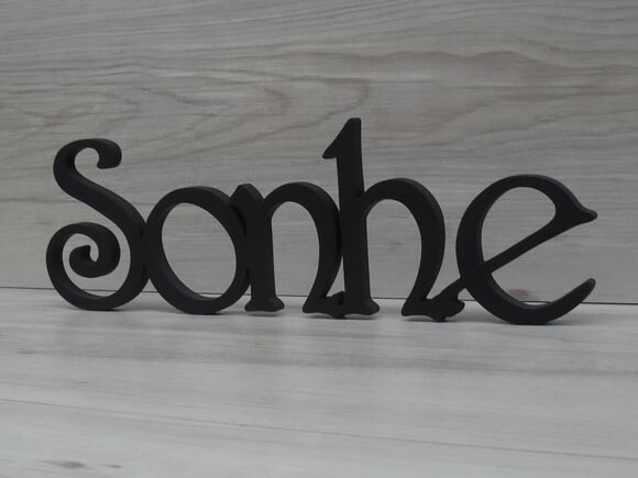 Palavra Decorativa de Mesa Sonhe - Mod H