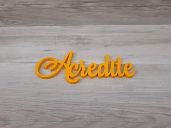 Palavra Decorativa de Parede - Acredite