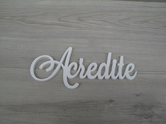 Palavra Decorativa de Parede - Acredite