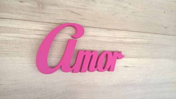 Palavra Decorativa de Parede - Amor