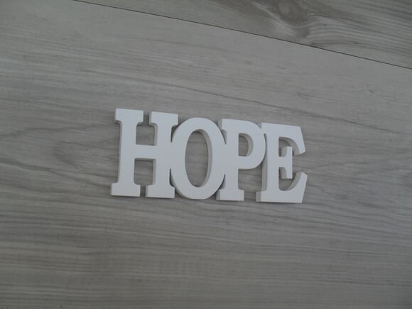 Palavra Decorativa de Parede - HOPE