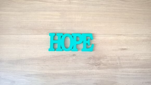 Palavra Decorativa de Parede - HOPE